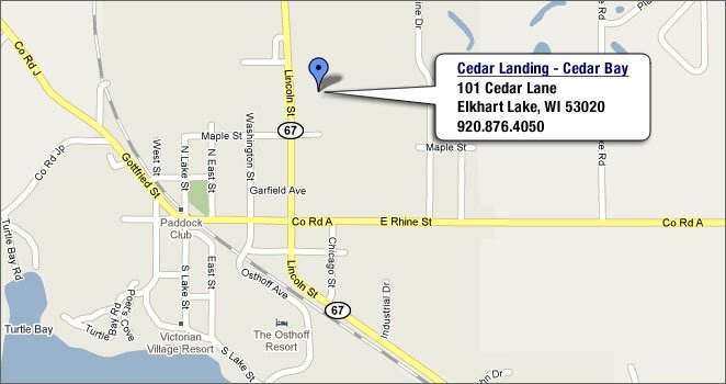 Map of Cedar Landing and Cedar Bay